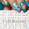 Belleza Total Transfronterizo Nuevo Verano Pegatinas para Uñas con Marca de Agua Estrella de Mar Concha Pulpo Pegatinas para Uñas