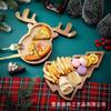 Bandeja de madera temática navideña transfronteriza, forma de alce y árbol de Navidad, plato para snacks de frutas, plato complementario para niños, plato de frutas