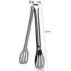 Pinças de Alimentos de Aço Inoxidável Pinças de Cozinha Integradas Estendidas Espessadas Pinças para Panqueca Churrasco Pinças para Carne de Churrasco Anti-Queimadura
