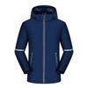 Jaqueta Refletiva Personalizada com Veludo Quente Roupa de Trabalho Moda Outono Inverno Exterior Impermeável Jaqueta de Montanhismo com Logo Impresso