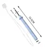 Aguja de ganchillo picando aguja de bordar azul picando aguja grande 50#35# simple acero inoxidable abs picando bordado herramienta de tufting