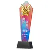 Novo Troféu de Cristal, Medalha Criativa Colorida de Alto Padrão, Design de Lembrança para Competição de Prêmio Honorário de Reunião Anual Corporativa