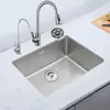 Bancada de Barra Espessa de Aço Inoxidável 304 Transfronteiriça Pia de Cozinha Ilha Pequena de Abaixo da Bancada Bacia para Lavar Vegetais Mini 4444