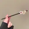 Nuevo Estilo Chino Estilo Antiguo Pasador de Pelo Gama Alta Simple Moderno Pasador de Madera Fresco Elegante Pasador Dinastía Han Cheongsam para Mujeres