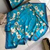 Lenço de seda pequeno quadrado estilo chinês para mulheres, lenço de cabeça para primavera, outono e verão, para combinar com blusas, protetor de pescoço, estilo fino, adequado para mães