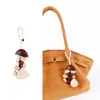 Saco de Sino de Mão com Casca de Fruta Natural Pingente Sino de Vento de Fruta Feito à Mão Cordão de Sementes de Bodhi com Contas de Madeira Instrumento de Terapia Sonora