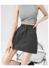 Falda corta blanca de trabajo para mujer, nueva falda de línea A 2026, falda deportiva de verano con shorts incorporados, falda anti-exposición para mujeres petite