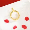 Colar de Círculo Banhado a Ouro Vietnamita para Mulheres, Joia Vintage Tendência, Pingente com Padrão de Nuvem, Tendência Nacional, Fornecimento de Fábrica de Yiwu