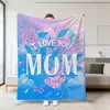 Manta Estilo Nuevo de Amazon Transfronteriza, Manta de Regalo de Cumpleaños para Mamá, Manta de Alta Calidad con Estampado de 50 Años, Manta para Siesta en el Sofá