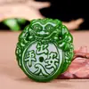 Xinjiang Material Mongólia Exterior Jaspe Guanyin Buda Pingente Verde Espinafre Jade Hetian Jade Verde Pingente Barraca Jianghu Pingente de Jade