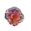 Flor artificial flor falsa folha de ouro cor ouro rosa cabeça de flor rosa fotografia cena de casamento decoração faça você mesmo cabeça de flor artificial