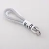 Capa de Celular de Corda Dupla Cor Tecida em Rede, Decoração para Bolsa de Garrafa de Água, Fivela de Metal Removível, Gancho de Corda para Acessório de Calça