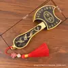 Hacha de latón macizo patrón de dragón en relieve carácter fu Hacha Doble Dragón mango de latón puro hacha de cobre decoración del hogar al por mayor