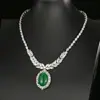 Novo Produto 2026: Colar com Pingente Forma de Ovo de Corindo Sintético de Alta Qualidade para Banquete Zhuangshengsheng Joias, Pedra Principal 18*25