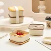 Lonchera Infantil, Lonchera para Estudiantes y Trabajadores de Oficina, con Cubiertos, Aptas para Microondas, Grado Alimenticio, Calentables, Lonchera Bento Compartimentada