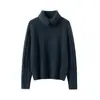 Nuevo Suéter de Punto Grueso de Seda y Cachemira de Cuello Alto de Manga Larga para Mujer, Suave y Cálido, Colección Otoño/Invierno 2026