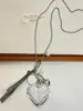 Collar de Plata con Corazón, Lazo y Perla Estilo Coreano Ins Nicho Simple Y2K Accesorios de Alta Gama Tendencia para Mujer