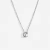 Collar Corto de Acero de Titanio para Mujer, Cadena para Clavícula, Colgante de Oro Rosa, Gargantilla Estilo Bosque, Joyería Incrustada con Diamantes, Diamante de Cuatro Puntas, Nuevo Modelo de Primavera