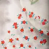 Los Nuevos Pegatinas para Uñas Florales Rojas Retro de Sky Son Populares Nuevas Pegatinas Adhesivas para Uñas Florales Estilo Chino Rojo Anaranjado