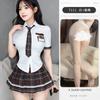 Noche Lencería Sexy Crujiente Sexy Uniforme Jk Falda a Cuadros para Mujer Juego de Roles Pasión Caliente Traje Estilo Universitario 7111