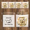 Bolsa de embalaje transparente autoadhesiva con diseño de copo de nieve de dibujos animados, bolsa para hornear, leche, azufaifa, galleta, caramelo, bolsa para pastel de luna