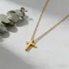 Collar con Colgante Cruzado de Lujo Ligero, Collar de Acero Inoxidable, Adecuado para Fiestas de Cumpleaños en la Playa, Adecuado para Todas las Estaciones