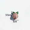 Tela de Flores con Núcleo de Capullo de Dos Colores Flores Hechas a Mano Accesorios DIY con Capullos de Hoja Capullos de Rosa Accesorios para Ropa Accesorios