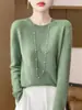 Tejido de una sola pieza sin costuras para mujer, jersey de cuello redondo, camiseta base de corte holgado, nuevo suéter de color liso para otoño e invierno para mujer, transfronterizo
