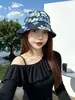 Sombrero de sol de alta calidad en esquema de color azul y blanco de porcelana, estilo de moda casual INS, gorra de béisbol estilo cuatro estaciones, hace que la cara se vea más pequeña, sombrero de pescador
