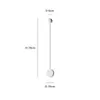 Lámpara de Pared LED de Diseño Escandinavo Minimalista Moderna para Dormitorio, Estudio, Mesita de Noche, Pared de Fondo de Sala de Estar, Lámpara de Pared LED Creativa
