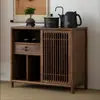 Nuevo Gabinete de Té de Madera de Olmo Viejo Estilo Chino, Gabinete Lateral de Té de Madera Maciza, Gabinete Lateral de Mesa de Té, Estante de Almacenamiento de Mesa de Té para Sala de Té, Mesa Lateral Lateral