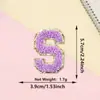 Parches Bordados de Toalla con Letras en Inglés de Venta Caliente en Stock en Morado Taro Chenilla Autoadhesivos Decorativos DIY