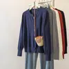 Cárdigan de Punto Redondo Suave y Esponjoso Estilo Coreano Chaqueta Pequeña Ropa de Otoño/Invierno para Mujer Suéter que Reduce la Edad Capa Exterior Top Adelgazante