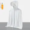 Roupas de Proteção Solar de Verão, Sensação Gelada, Leve, Respirável, Seda de Gelo, Tamanho Grande, Roupas de Pesca com Proteção Solar para Homem, Roupas de Proteção Solar para Homem