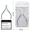 Alicate de Cutícula Amazon D501, Pinça para Sulco de Unha, Alicate de Cutícula com Mola, Cortador de Unha Angulado, Ferramenta Removedora de Esmalte, Empurrador de Cutícula de Aço para Nail Art