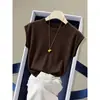 Camiseta Feminina de Algodão Puro com Mangas Bufantes, Ombros Retos, Gola Redonda e Manga Curta, Design Moderno, Moda Versátil, Top Emagrecedor, Camada Base, Verão
