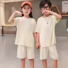 Pijama Infantil, Shorts de Seda Gelada de Manga Curta para Meninos, Conjunto de Roupa de Casa de Verão Fina para Crianças Maiores, Roupa de Ar Condicionado para Crianças