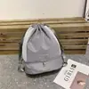 Bolsa de Ginástica Simples de Grande Capacidade Bolsa de Natação com Compartimento Seco e Úmido Compartimento Independente para Sapatos Bolsa de Yoga Mochila com Bolso de Cordão