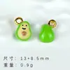 Colección de colgantes de aleación con diseño de fruta de dibujos animados pintados a mano, materiales DIY hechos a mano para pulseras, pendientes y accesorios