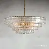 Lámpara de Araña Redonda de Cristal Munora de Lujo Ligero Estilo Francés Lámpara para Sala de Estar de Villa Decoración Vintage Creativa para Dormitorio Comedor Hotel