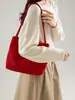 Bolso de Hombro Estilo Coreano 2026 Otoño Invierno Casual Versátil Retro Gamuza Cubo Bolso Tote Para Clase Viajes Diarios