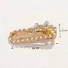 Grampo Bico de Pato Exquisito Coreano com Pérolas e Strass Flor Borboleta Estrela do Mar Grampo Lateral para Mechas Cabelo Liso Feminino Acessórios de Cabelo