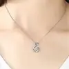 Colar de pingente inteligente de amor de platina banhado a prata pingente de coração pingente de prata colar inteligente colar de dia dos namorados