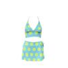 7 cores] Tailândia Novo Tecido de Toalha Floral Sexy Split Maiô Feminino Ins Vento Praia Férias Biquíni