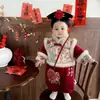 Inverno Novo Roupa de Inverno Macacão de Ano Novo Terno de Saudações de Ano Novo para Bebê Roupas para Sair Roupa de Banquete Tesouro da Heroína Grossa