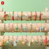 Pulsera Trenzada Multicolor Estilo Nacional con Colgante de Aleación Esmaltada, Ajustable, Accesorio de Mano Estilo Nacional de Paz y Buena Suerte