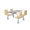 Mesas y sillas para comedor escolar, mesas de comida rápida para comedor de empresa, juego de mesa de comedor de pizarra de una sola pieza de alta gama para empleados