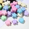 Contas Acrílicas Pintadas com Furo Grande Cor Macaron Coração Estrela Flor Contas Materiais para Miçangas DIY Contas Soltas Venda por Atacado