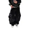 Pantalones largos de parachute anchos de pierna, nuevos para primavera y otoño transfronterizos, pantalones de trabajo retro multibolsillos de pierna curva, pantalones vaqueros casuales para hombre