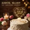 Decoración para Pastel de Cumpleaños Cuadrada Iluminada Grabada con Láser en Acrílico Decoración para Fiesta de Cumpleaños